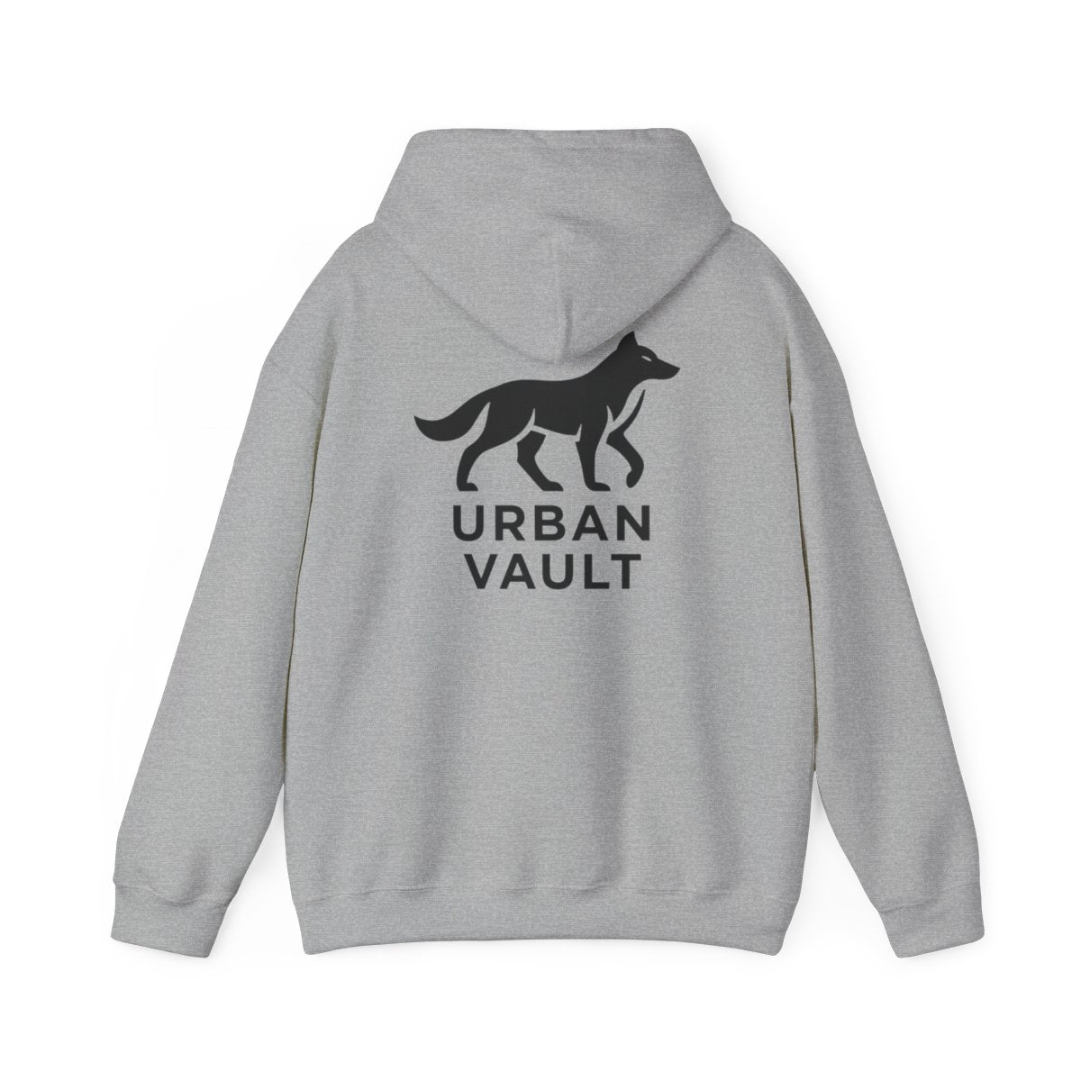 Urban Vault Wolf Logo Hoodie — Minimal Streetwear Pullover